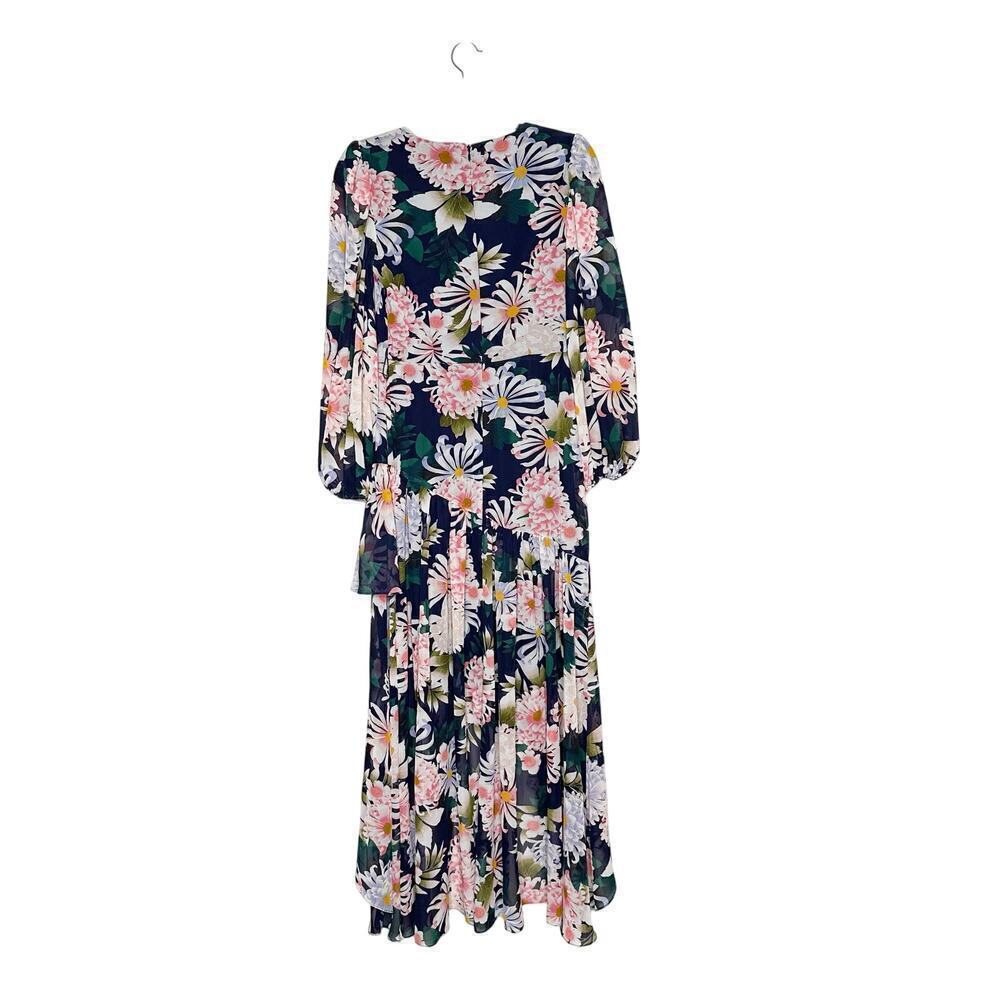 NEW Eliza J Floral Ruffled Long Sleeve Maxi Dress Women's Size 6 - Picture 3 of 6